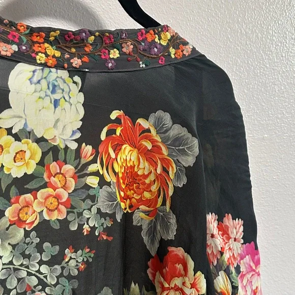 Johnny Was Multicolor Floral Kimono - Picture 16 of 16